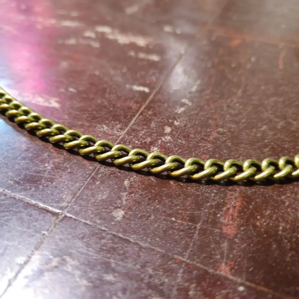 Wallet Chain y2k Curb Link Biker Antique Brass